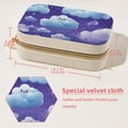 thumbnail image 5 of Cloud Velvet Portable Jewelry Box with Removable Compartment - Ideal Bracelet Holder and Necklace Organizer - Gift, 5 of 7
