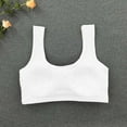 thumbnail image 4 of Girls Sports Bra Kids Girls Solid Wire Free Soft Stretchy Bralettes Training Bras Bralettes Teen Bra 10 Years-15 Years White, 4 of 5