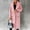 Pink, variant on Lilgiuy Women Fashion Casual Solid Color Woolen Double Breasted Overcoat Turndown Collar Long Sleeve Hoodless Casual Outwear for Motorcycle Climbing Riding