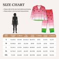 thumbnail image 4 of Rateoe Watermelon Pattern Womens Pajamas Set Long Sleeve Sleepwear Button Down Nightwear Soft Cotton Pj Lounge Sets-, 4 of 7