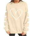 thumbnail image 6 of Vetsdori Crew Neck Sweatshirts for Women Pullover Valentine Tops Gifts for Girlfriend , Love Heart Womens Sweatshirts Holiday, 6 of 8