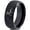 Black Dome Tungsten, variant on Tungsten Mom Typography Writing Band Ring 8mm Men Women Comfort Fit Blue Flat Cut Brushed Gray Polished