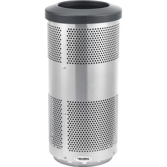 20 gal Perforated Stainless Steel Round Trash Can