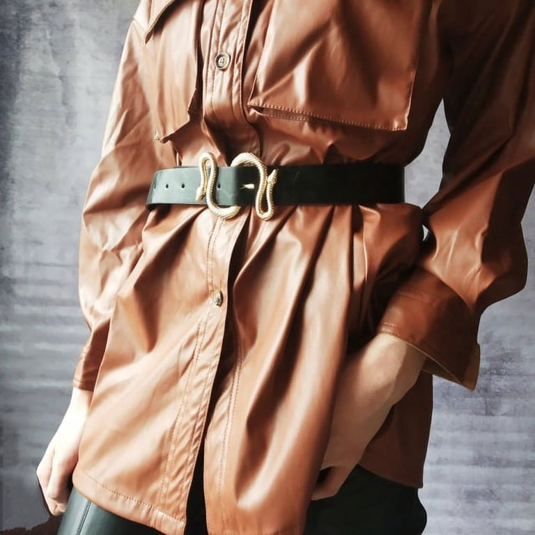 Maikun Belts for Women Leather Belt for Dress with Snake  display picture 3