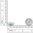 thumbnail image 6 of Gem Stone King 2.70 Cttw Oval Green Peridot and Blue Zircon 3-Stone Ring for Women | 925 Sterling Silver | Gemstone Birthstone | Available in Size 5, 6, 7, 8, 9 | Size 7, 6 of 6
