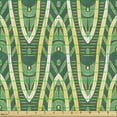 thumbnail image 2 of Ambesonne Tribal Fabric by the Yard Upholstery, Bohemian Cultural Motifs, 1 Yard, Pale Yellow Jade Green, 2 of 5