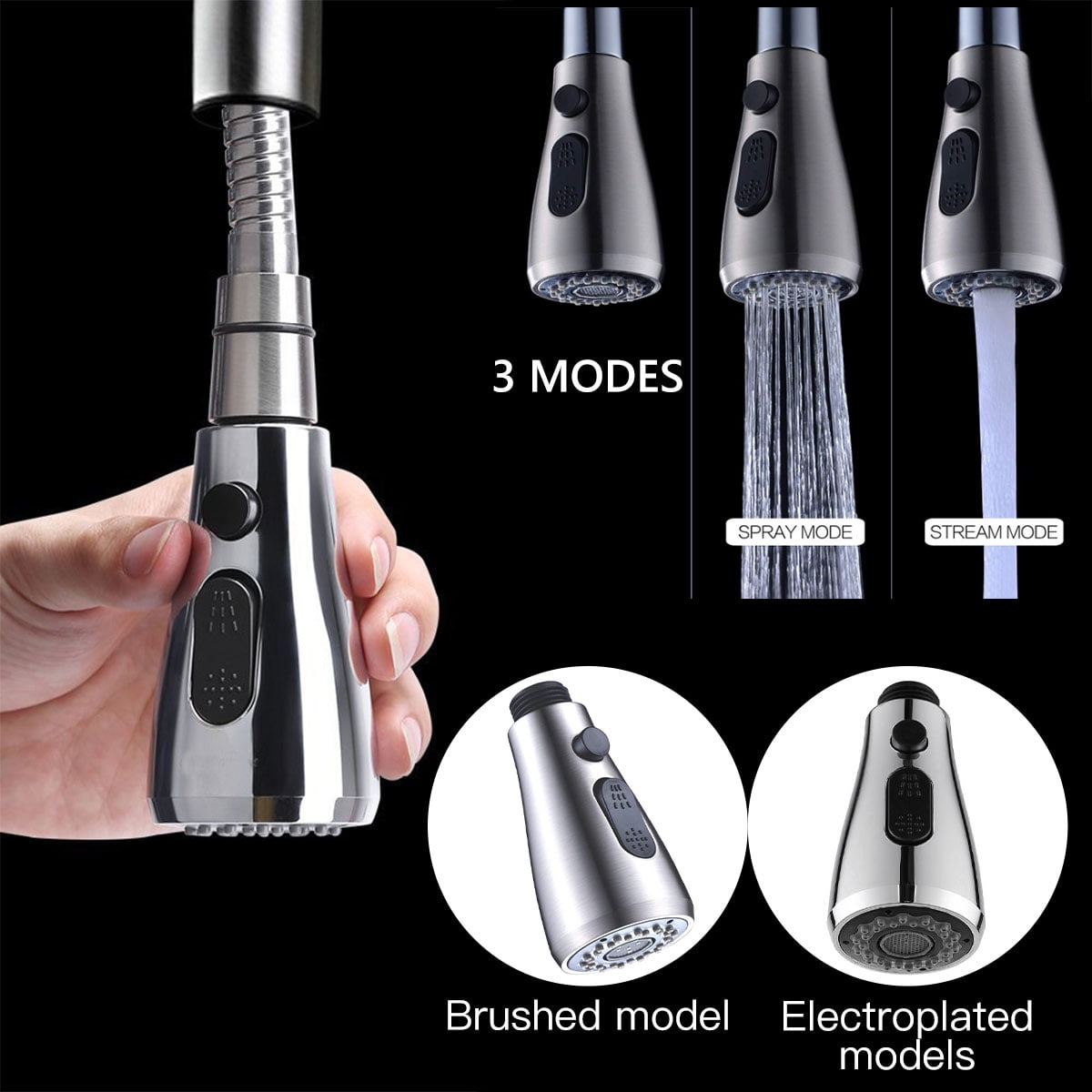 Kyoffiie Faucet Sprayer Head ABS Replacement Pull Out Kitchen Faucet