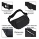 thumbnail image 4 of Riñonera Deportiva Quanna Cangurera Impermeable Para Hombre Y Mujerriñonera Para Correr Impermeable, Cangurera De Senderismo Al Aire Libre, Riñonera De Viaje Con Cinturón Ajustable, Bolsa Negro, 4 of 8