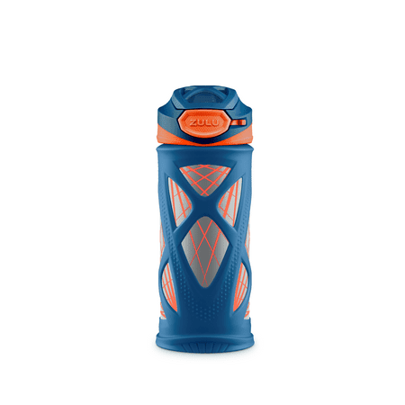 Zulu Echo Kids Blue/Orange Water Bottle with Silicone Sleeve, 12 oz –  BrickSeek