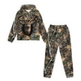 thumbnail image 4 of Uorisanigo Girls Boys Sweatsuit Set Oversized Camo Deer Hunter Pullover Hoodies and Athletic Cargo Jogger Sweatpants Pack of 2, Youth Activewear Set Fall Winter Outfits, 4 of 7