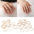 thumbnail image 3 of VONKY Bohemian Retro Moon Joint Knuckle Ring Sets Women Girls Rhinestones Heart Shape Rings Hand Jewelry Set, 3 of 9