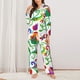 thumbnail image 2 of Balery Paisley Conjunto de Pijama con Estampado para Mujer, Conjunto de Dos Piezas con Manga Larga, Ropa de Dormir Suave con Bolsillos, Pijamas Cómodos-Large, 2 of 7
