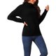 thumbnail image 4 of Suéter casual de manga larga de cuello alto INSPIRE CHIC para mujer, suéter grueso y cálido, parte superior M negra, 4 of 5