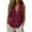 Wine #055, variant on Womens Sleeveless Button Down Shirt Collar Cotton Linen Blouse Summer Casual Loose Tank Top Business Casual Outfits, 2XL