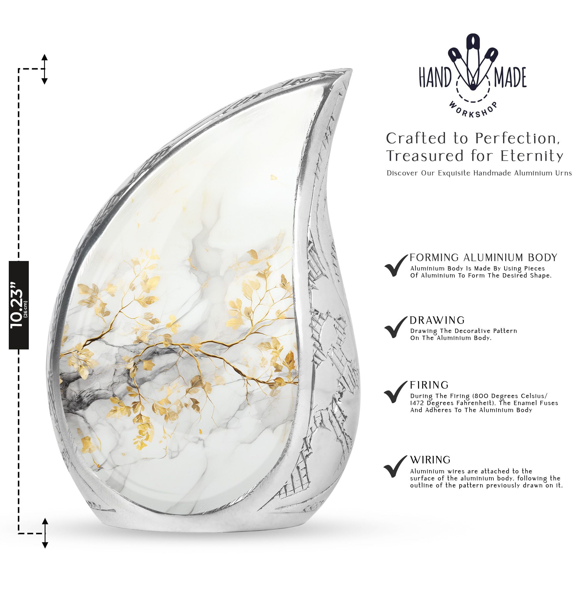 SUBSH Abstract Funeral Urns For Adult Ashes Women - Urns For Adult Male - Urns For Human Ashes Adult For Burial - Combo 1 Large & 1 Small - Urns For Ashes Adult - Cremation Urns For Adults