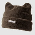 thumbnail image 6 of lanema Cat Ear Plush Wool Beanies Cap Autumn And Winter Warm Pullover Hat Solid Color, 6 of 20