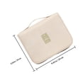 thumbnail image 2 of IFANLANDOR 1Ud Bolsa De Maquillaje Plegable Beige Con Gancho Y Visible Para Viaje, 2 of 8