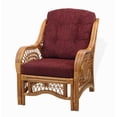 thumbnail image 5 of SK New Interiors Malibu Lounge Armchair ECO Natural Rattan Wicker Handmade Design with Dark Brown Cushion, Colonial, 5 of 5