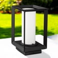thumbnail image 2 of 2073-OPR NB-OP-Golden Lighting-Smyth - 1 Light Outdoor Pier Mount-13.25 Inches Tall and 7.5 Inches Wide-Natural Black/Opal Finish, 2 of 6