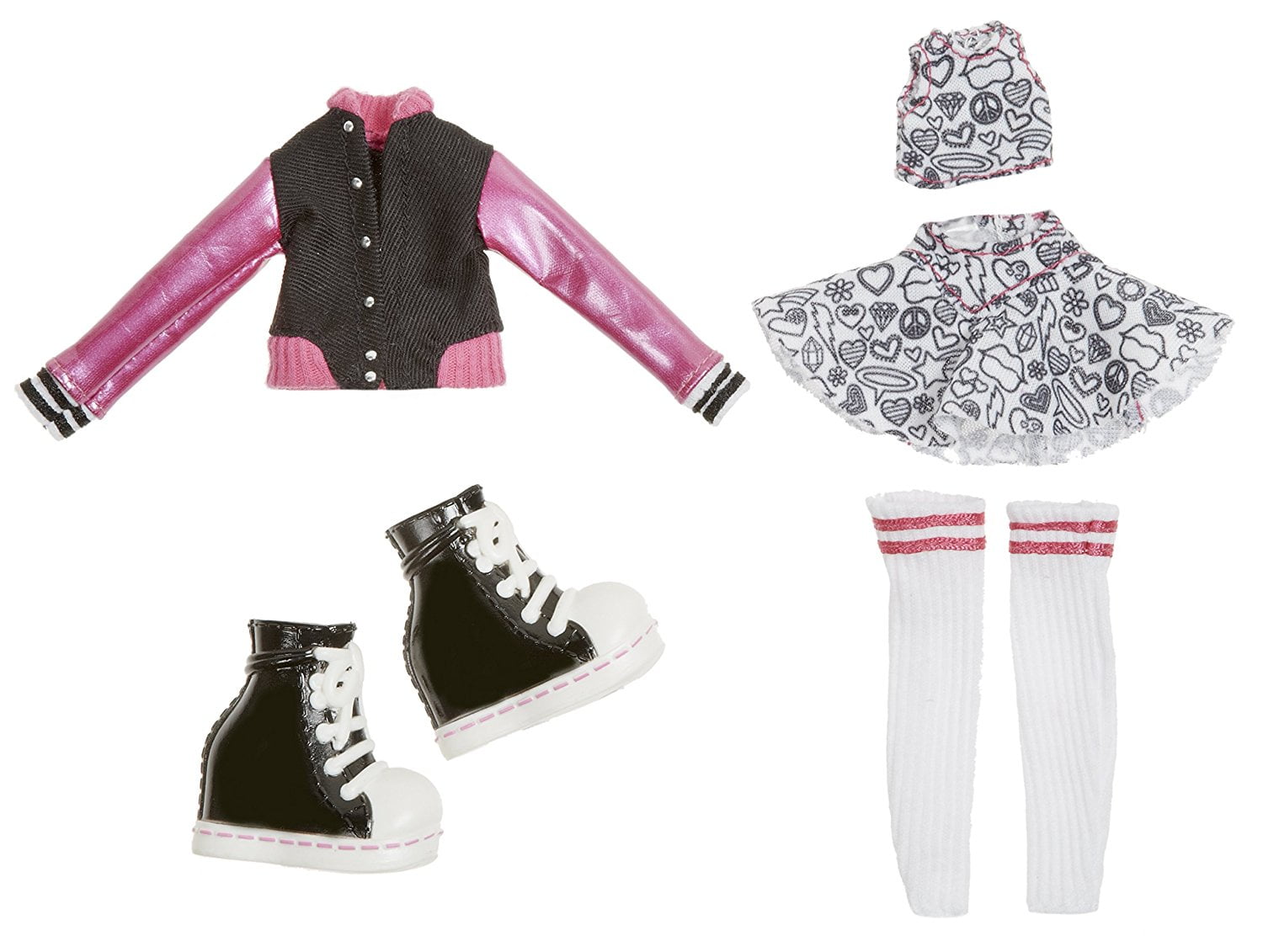RAH RAH Bratz Clothes Fashion Pack #3 RAH! Jacket Top Skirt Shoes