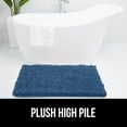 thumbnail image 6 of Bath Rug 30x20, Thick Soft Absorbent Chenille, Rubber Backing Quick Dry Microfiber Mats, Machine Washable Rugs for Shower Floor, Bathroom Runner Bathmat Accessories Decor, Blue, 6 of 6