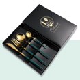 thumbnail image 1 of Gold Dinnerware Set Stainless Steel Tableware Set Knife Fork Spoon Flatware Set Dishwasher Safe Cutlery Set Gift Box_Gift Of G, 1 of 3