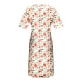 thumbnail image 4 of Patlollav Womens V-Neck Short Sleeve Dress Print Casual Dress with Pockets, 4 of 6