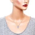 thumbnail image 2 of Owl Pendant Necklace Rhinestone Crystal Rhodium High Polished J0256-MT2, 2 of 3