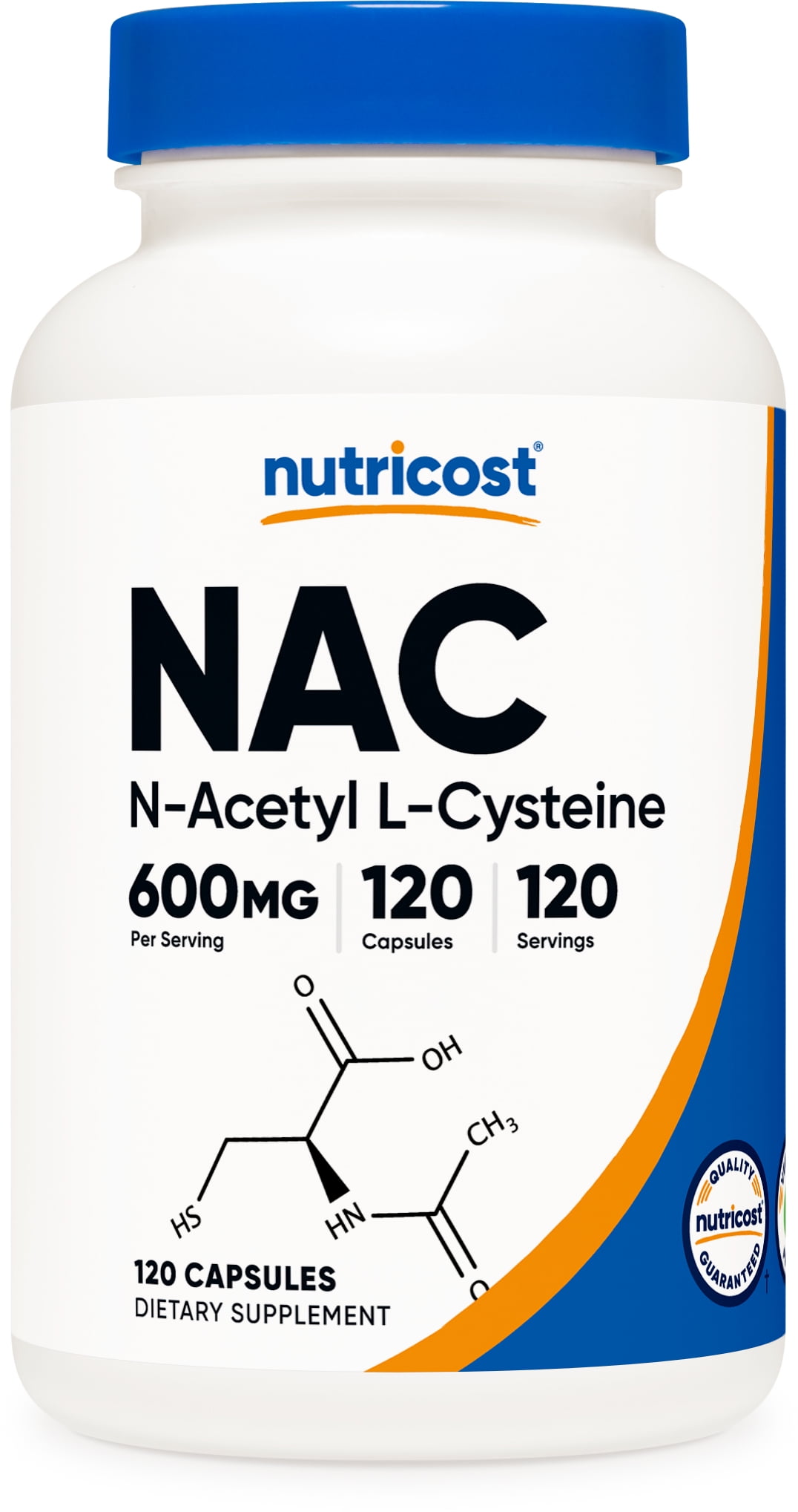 Nutricost N Acetyl L Cysteine NAC 12mg, 12 Vegetarian Capsules ...
