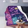 thumbnail image 3 of Yibo 18th Birthday Girl Gift Blanket Flannel Soft and Comfortable Anti-static Bed Sofa Blanket, 3 of 8
