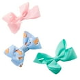 thumbnail image 3 of Claire's Girls Pink Blue Green Hairbows, 3-Pack, 71242, 3 of 4