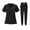 Black, variant on Sets For Women V Neck Stretch Scrub Set With Pockets Straight Leg Pants Quick Dry Nursing Uniform Gray XXL