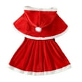 thumbnail image 3 of BULLPIANO Todder Girl Christmas Outfits Sleeveless Tutu Dress with Hood Cape Set Baby Party Fancy Dress 2Pcs Xmas Outfit Set, 3 of 8