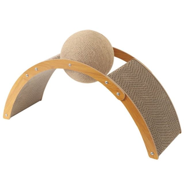Cat Scratching Board Arch Bridge Design Claw Resistant Long-lasting Corrugated Paper Claw Grinder Furniture Protector Arched Cat Scratch Ball
