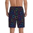 thumbnail image 3 of Daiia Colored Hearts Mens Woven Stretch Pajama Short,Short Pajama Pants-X-Large, 3 of 9