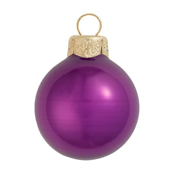 4ct Pearl Soft Plum Purple Glass Ball Christmas Ornaments 4.75" (120mm)