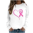 thumbnail image 2 of FcBaudy Hauts pour Femmes, Blouses et Chemises à Manches Longues Col Rond, Chemises pour Femmes Prévention Col Rond Décontracté Imprimé Raglan Manches Longues Col Rond Chemise Haut en polyester pour Femmes, 2 of 4