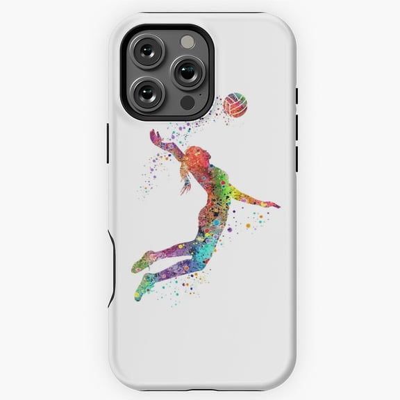Volleyball Girl Art Phone Case for iPhone 11 12 13 14 15 16 17 Pro Max