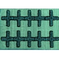 thumbnail image 1 of Ahgly Company Indoor Rectangle Southwestern Turquoise Blue Country Area Rugs, 8' x 12', 1 of 4