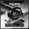 thumbnail image 3 of Siivton Wireless Gaming Headset with 60H Playtime, Bluetooth 5.4 & 2.4G Dual Mode, 950mAh Battery, Noise-Canceling Mic for PC,PS4,PS5,Switch,Mobile, 3 of 8