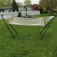 thumbnail image 4 of Sunnydaze 2-Person Cotton Rope Spreader Bar Hammock with Stand, 450 lb - Natural, 4 of 8