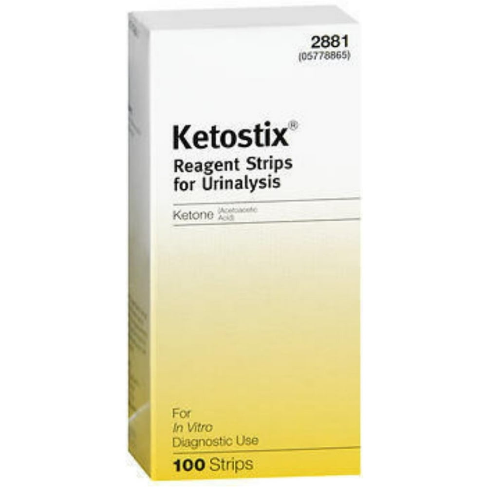 3 Pack Ketostix Bayer Reagent Strips for Urinalysis, Ketone Test 100