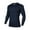 Navy, variant on Men Thermal Compression Long Sleeve Fleece Lined Undershirt Cold Weather Workout Athletic Base Layer Baseball Top