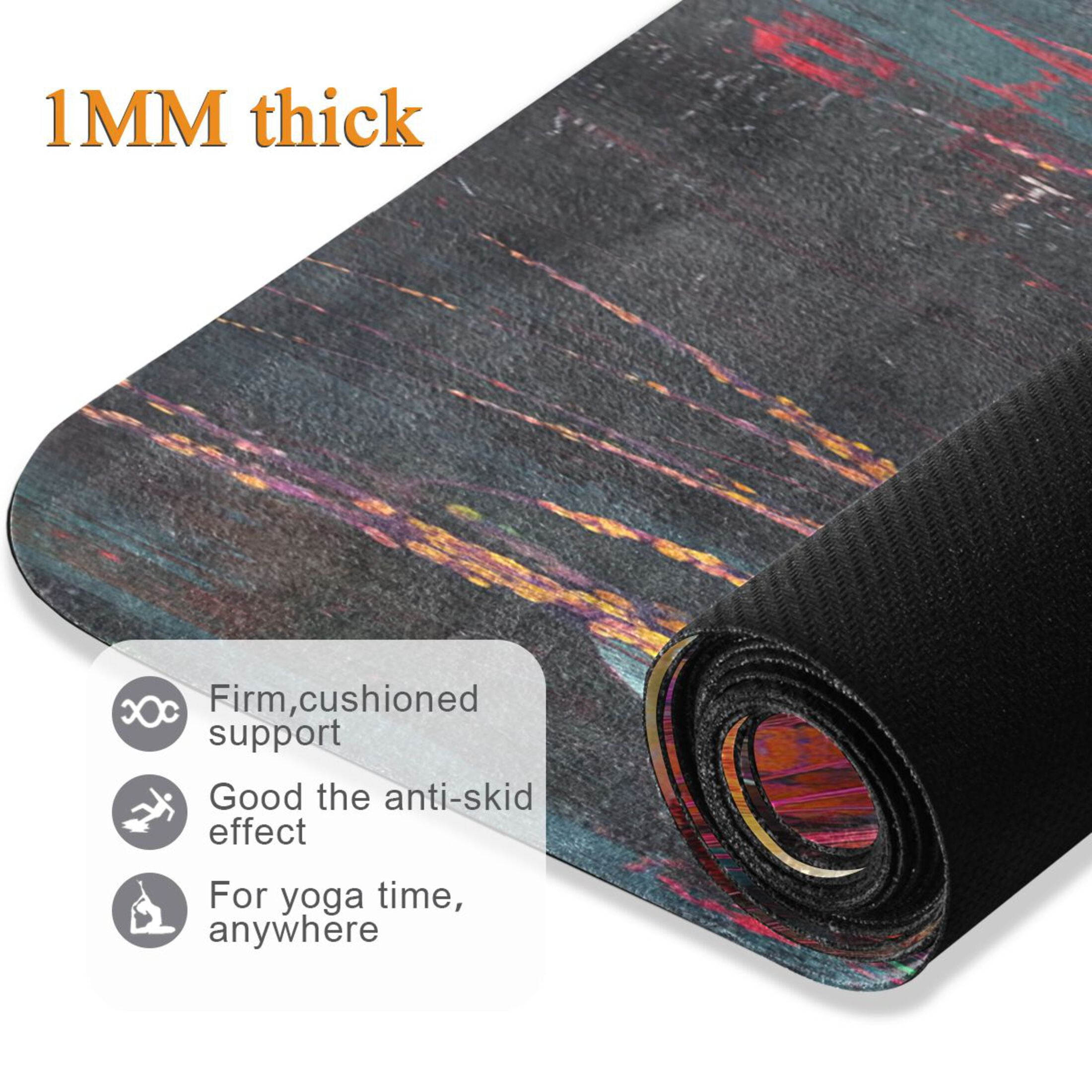 BZSMCE Yoga Mat Women Jellyfish Colorful Fitness Mat