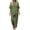 Green-wide leg pants for women, variant on Womens Plus Size Cotton Linen Sets Half Sleeve Asymmetrical Hem Tops Matching Wide Leg Pants 2 Piece Casual Set Outfits