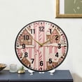 thumbnail image 4 of Yayeee Wall Clock Battery Operated 9.5" Silent Quartz Non-Ticking for Living Room Decor, Pink Candy House, 4 of 8