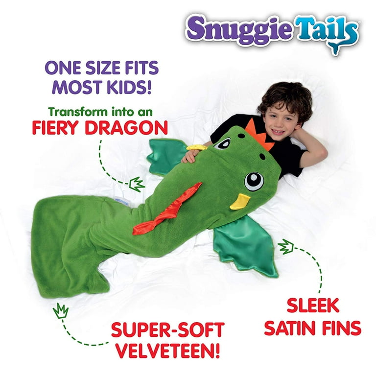 Snuggie Tails Soft Cuddly Blanket Green Dragon As Seen on TV