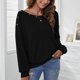 thumbnail image 2 of Camisa Suelta De Manga Larga para Mujer,Camisa para Mujer, Jersey De Cuello Redondo, Camisa De Manga Larga para Mujer, Top De Mujer con Un Hombro, Creado Magistralmente, 2 of 6