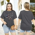 thumbnail image 4 of XCHQRTI Plus Size Dandelion Shirt Women's Oversized Graphic Tshirts Short Sleeve Loose Tee Tops, 4 of 11