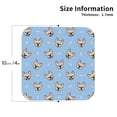 thumbnail image 3 of Kll Square Drink Coasters Set Of 4,Pu Leather Absorbent Coasters Set Decorative Coffee Cup Coasters Housewarming Gift For Home Decor-Cute French Bulldog, 3 of 9